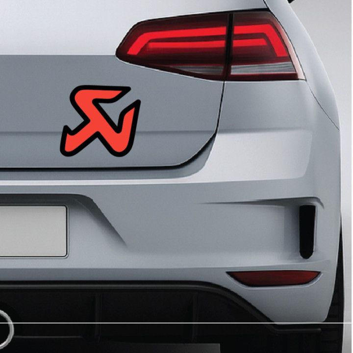 2x Akrapovic Logo Style 7 Stickers Decals - DecalsHouse