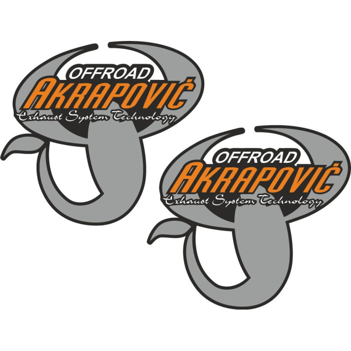 2x Akrapovic Off Road Style 2 Stickers Decals - DecalsHouse