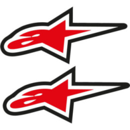 Alpinestars Red Black Stickers – MotoGP Racing Gear Decals (2-Pack)