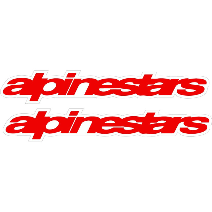 Alpinestars Stickers – Red Lettering MotoGP Race Decals (2-Pack)
