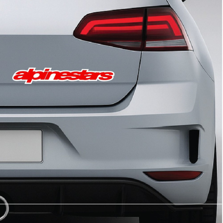 Alpinestars Stickers – Red Lettering MotoGP Race Decals (2-Pack)