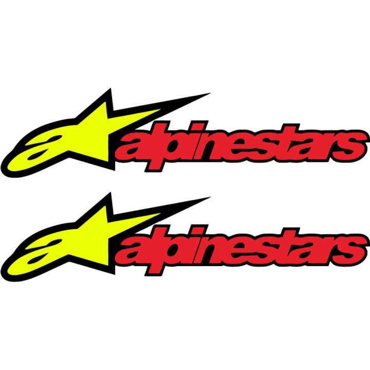 Alpinestars Stickers – Motocross Sportbike Racing Gear Decals (2-Pack)