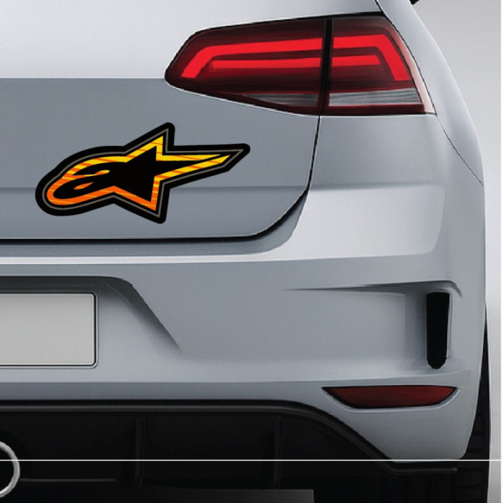 2x Alpinestars Logo Style 7 Stickers Decals - DecalsHouse