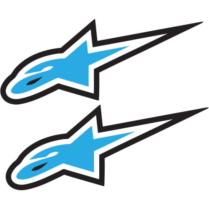 2x Alpinestars Logo Style 8 Stickers Decals - DecalsHouse