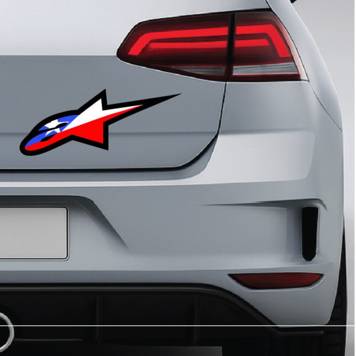 Alpinestars Style 9 Stickers – Racing Fairing Sponsor Decals (2-Pack) | DecalsHouse