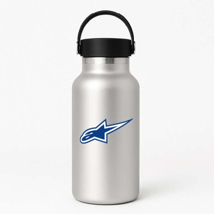 Alpinestars Style 2 Blue Stickers – MotoGP Racing Sponsor Decals (2-Pack)