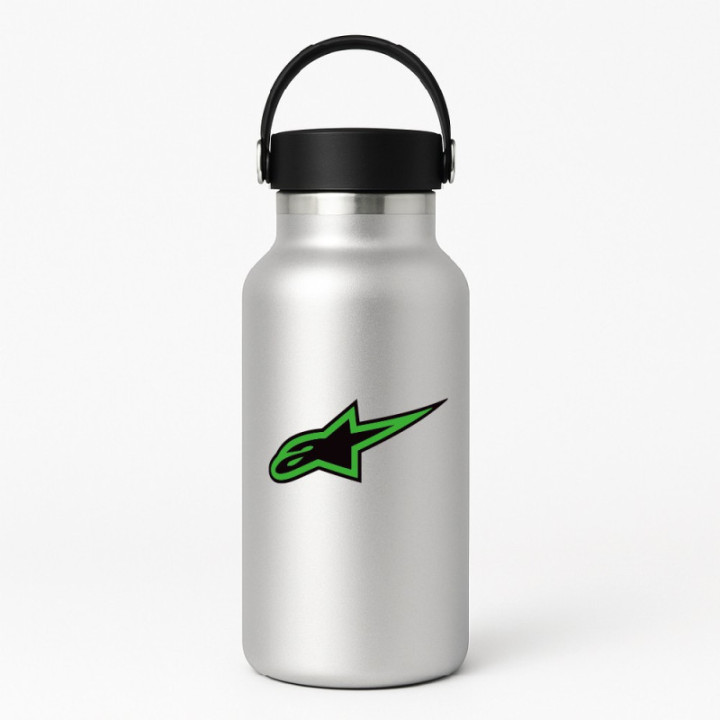 Alpinestars Green Stickers – Motocross Motorsport Decals (2-Pack)
