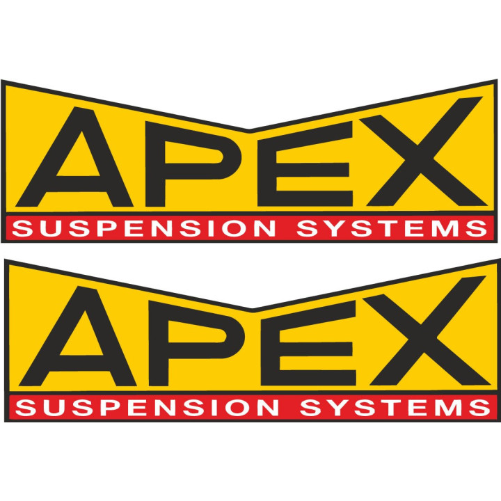2x Apex Suspension Systems Stickers Decals - DecalsHouse