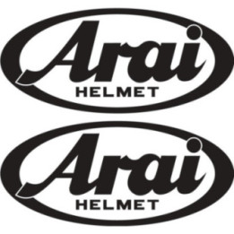 Arai Helmet Stickers – Black White Motorsport Racing Decals (2-Pack)