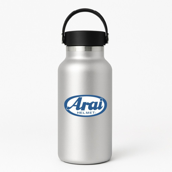 2x Arai Logo White And Blue Stickers Decals - DecalsHouse