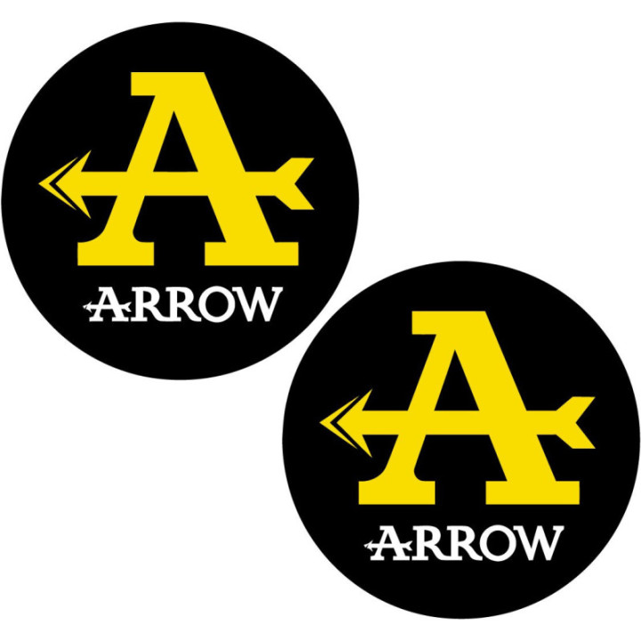 Arrow Exhaust Round Style 2 Stickers – Racing Decals (2-Pack)