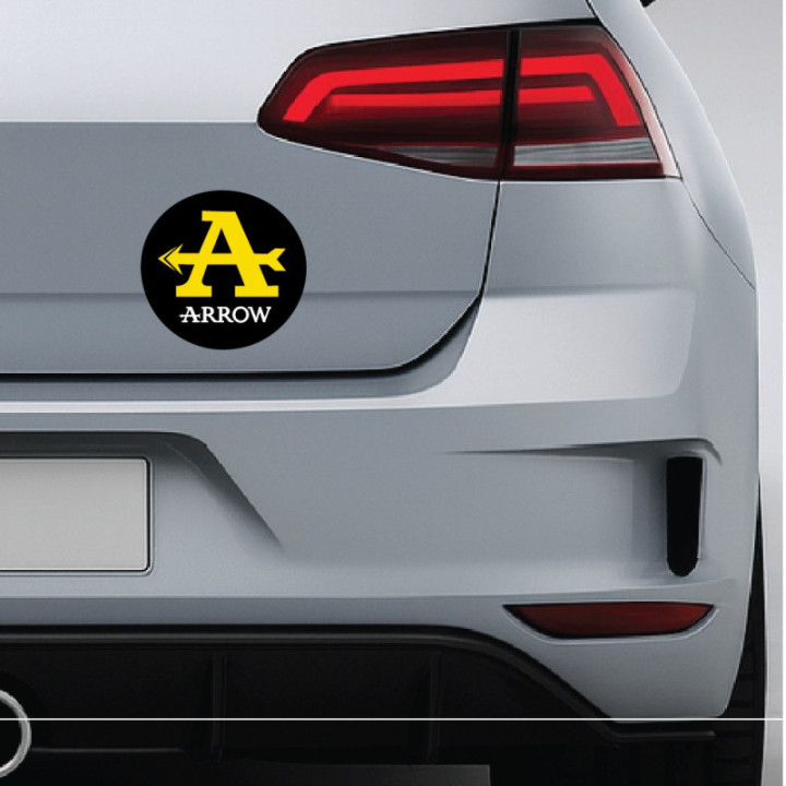 Arrow Exhaust Round Style 2 Stickers – Racing Decals (2-Pack)
