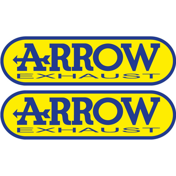 2x Arrow Exhaust Logo Stickers Decals - DecalsHouse