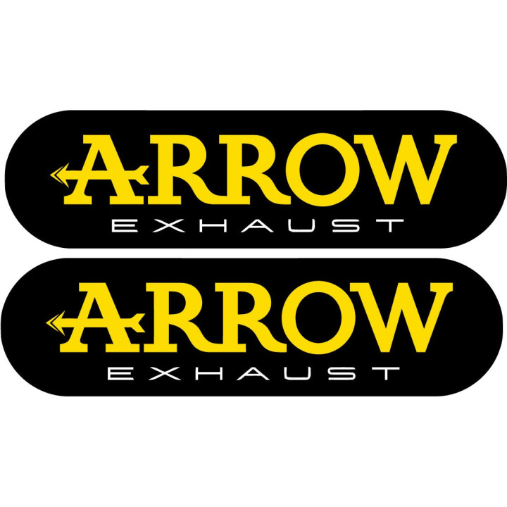 Arrow Exhaust Stickers Style 2 – Racing Sponsor Decals (2-Pack)