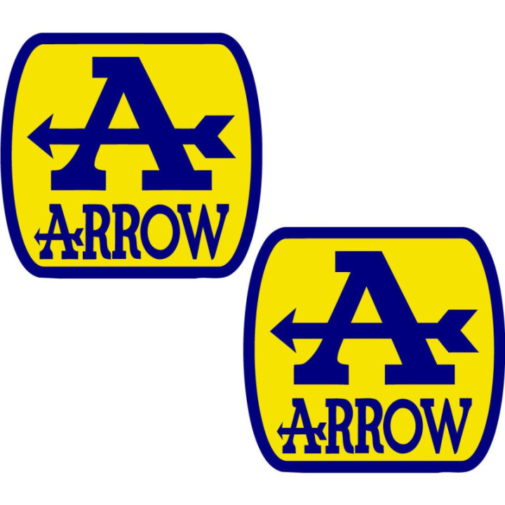 Arrow Exhaust Stickers – Style 3 Racing System Decals (2-Pack)