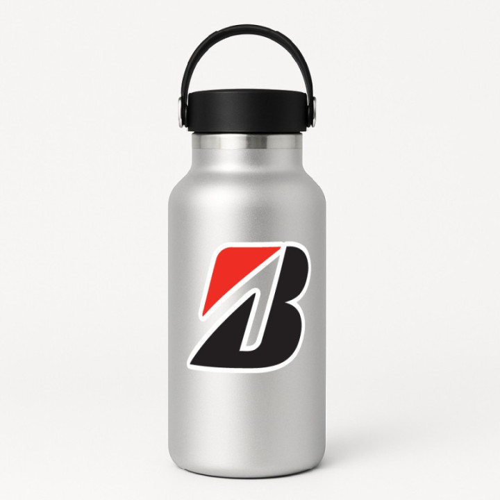 Bridgestone Style 2 Stickers – F1 MotoGP Tyre Sponsor Decals (2-Pack)