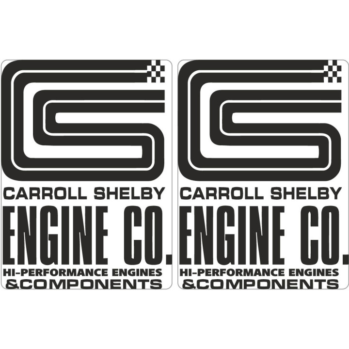 Carroll Shelby Engine Co Stickers – Cobra GT350 GT500 Decals (2-Pack)