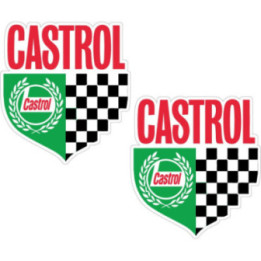 Castrol Stickers – Racing Oil Motorsport Bodywork Decals (2-Pack)