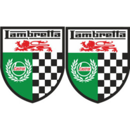 2x Castrol Lambretta Style 3 Stickers Decals - DecalsHouse