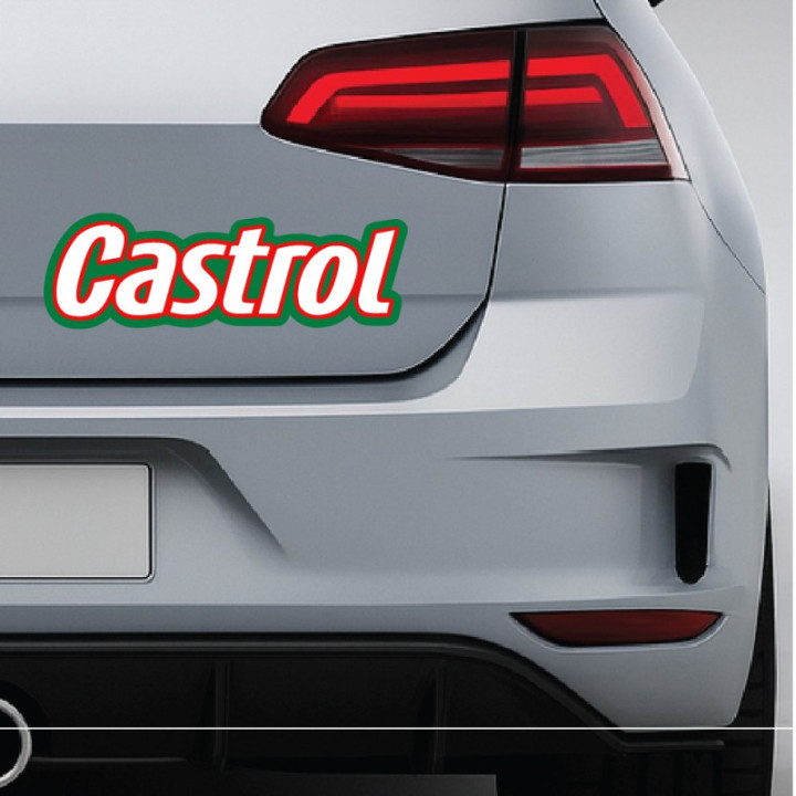 2x Castrol Lettering Stickers Decals - DecalsHouse