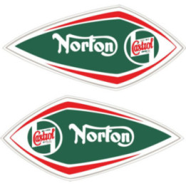 2x Castrol Norton Stickers Decals - DecalsHouse