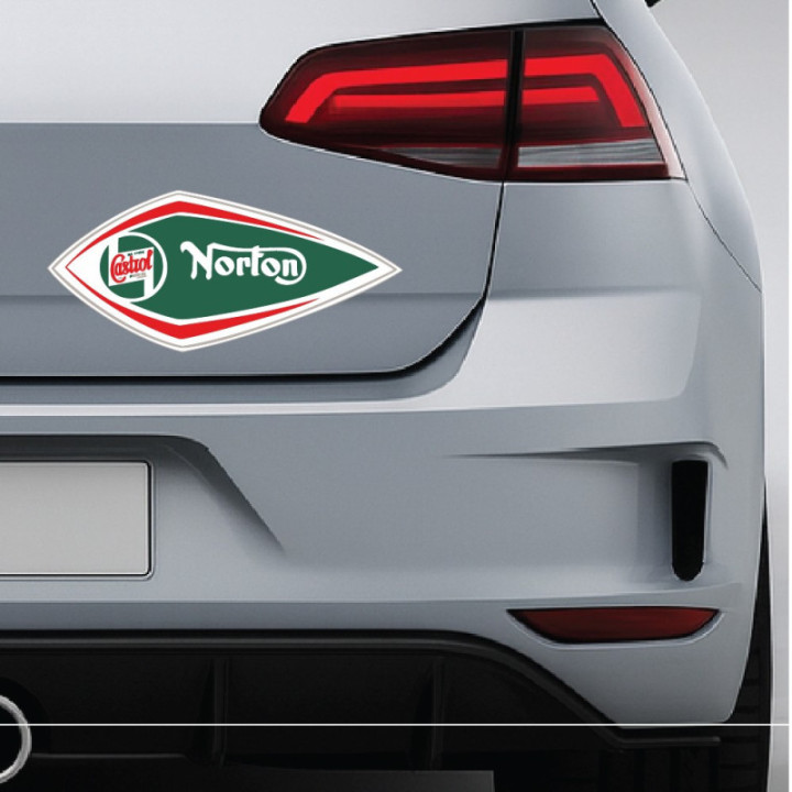 2x Castrol Norton Stickers Decals - DecalsHouse