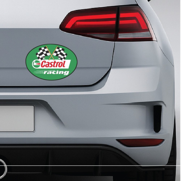 2x Castrol Racing Style 2 Dh Stickers Decals - DecalsHouse