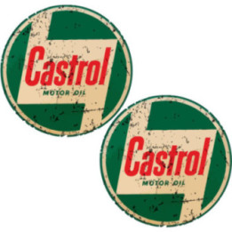 Castrol Oil Stickers – Motorsport Sponsor Racing Decals (2-Pack)