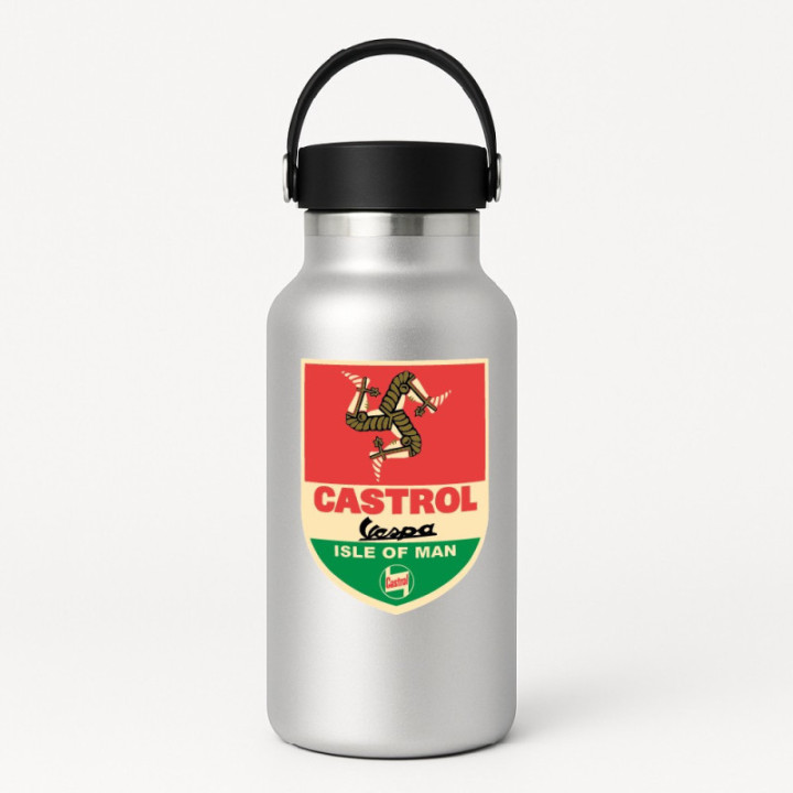 Castrol Vespa Stickers Style 3 – Scooter Sponsor Decals (2-Pack)