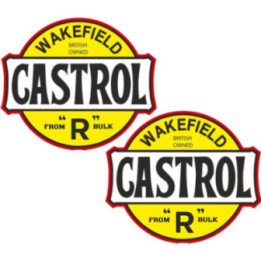 2x Castrol Wakefield Style 5 Stickers Decals - DecalsHouse