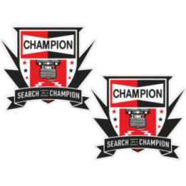 2x Champion Dh Stickers Decals - DecalsHouse