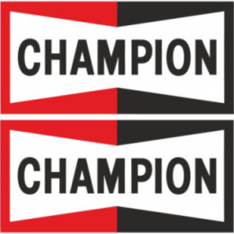 Champion Spark Plug Stickers – Racing Ignition Decals (2-Pack)
