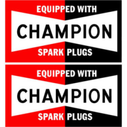 Champion Spark Plugs Stickers – Race Sponsor Style 2 Decals (2-Pack)