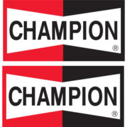 Champion Stickers – Spark Plug Racing Motorsport Sponsor Decals (2-Pack)