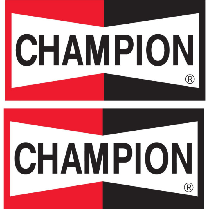 Champion Stickers – Spark Plug Racing Motorsport Sponsor Decals (2-Pack)