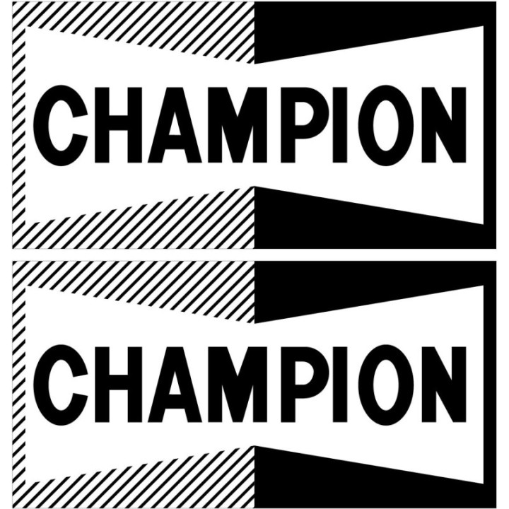 2x Champion Style 2 Stickers Decals - DecalsHouse