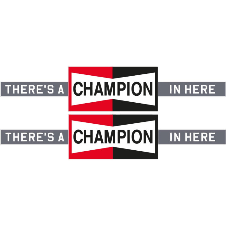 2x Champion Style 3 Stickers Decals - DecalsHouse