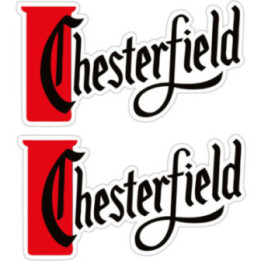 2x Chesterfield Stickers Decals - DecalsHouse