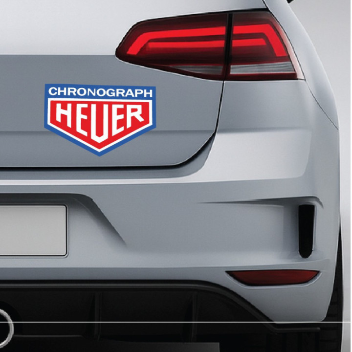 Heuer Chronograph Stickers – Monaco Carrera F1 Racing Decals (2-Pack)