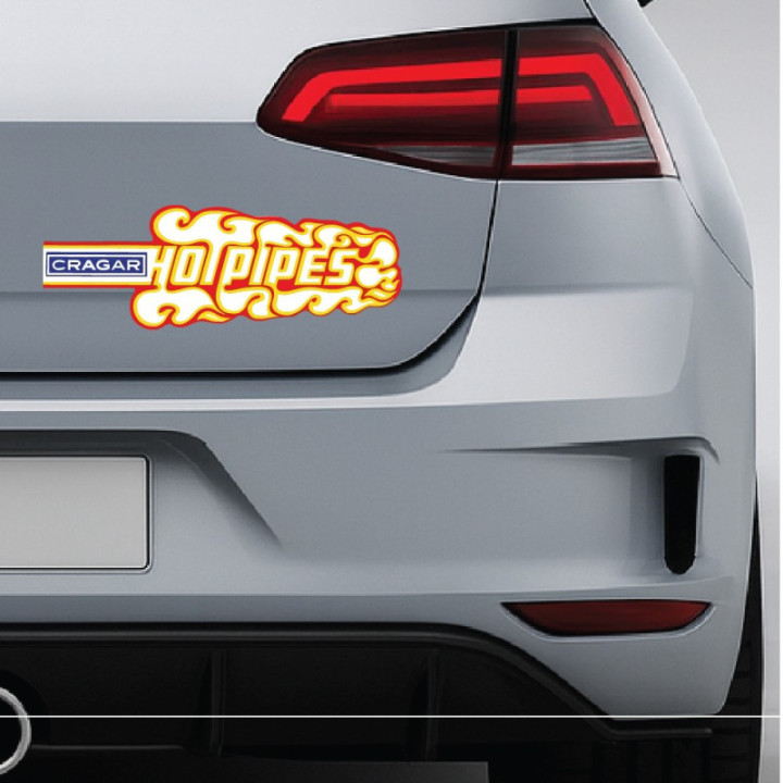 2x Cragar Hot Pipes Stickers Decals - DecalsHouse