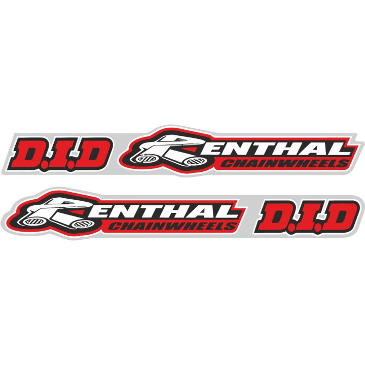DID Renthal Racing Stickers – Chain Handlebars MX Sponsor Decals (2-Pack)
