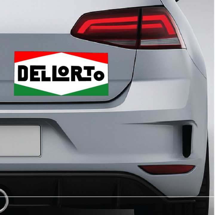 Dellorto Style 3 Stickers – Italian Carburettor Motorsport Decals (2-Pack)