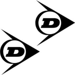 2x Dunlop Black And White Stickers Decals - DecalsHouse
