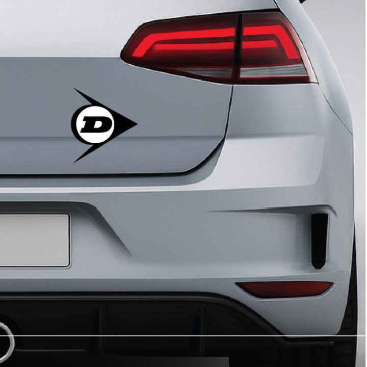 2x Dunlop Black And White Stickers Decals - DecalsHouse