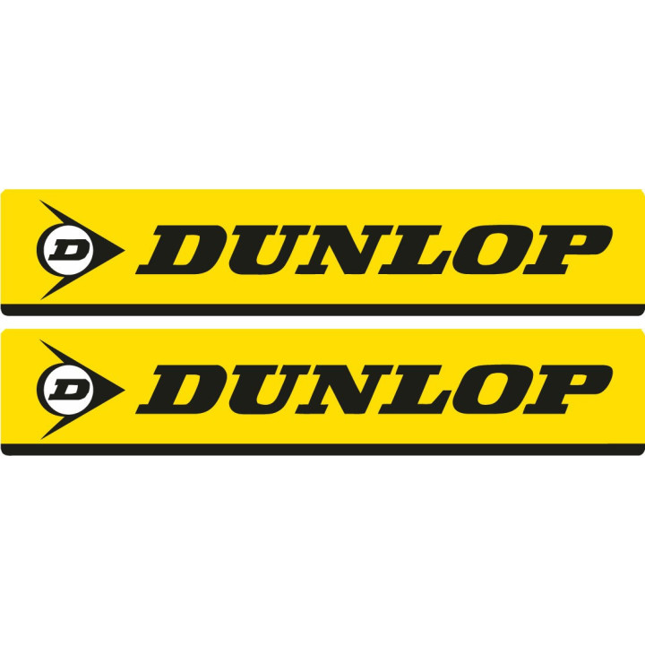 Dunlop DH Stickers – Historic Racing Tyre Sponsor Decals (2-Pack)