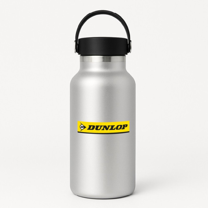 Dunlop DH Stickers – Historic Racing Tyre Sponsor Decals (2-Pack)