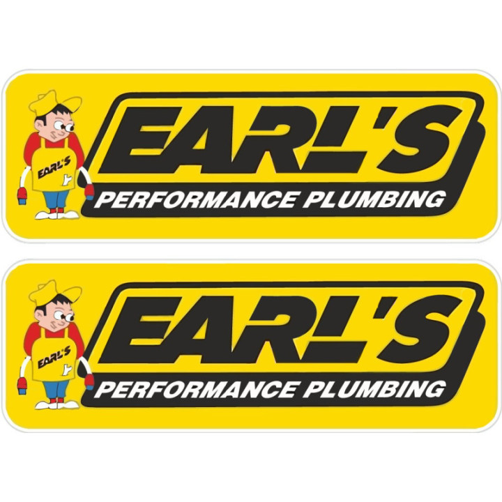 Earls Performance Plumbing Stickers – Motorsport Hose Racing Decals (2-Pack)