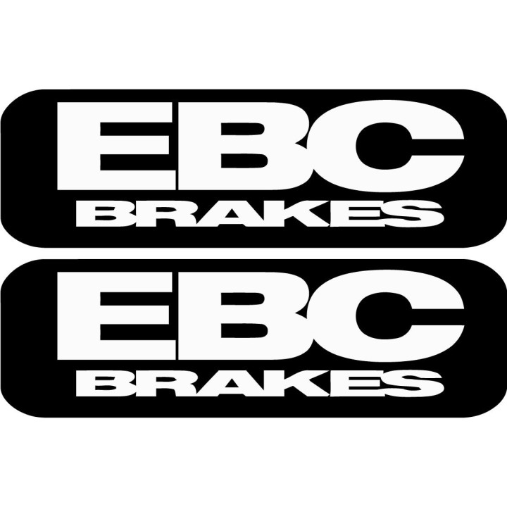 2x Ebc Brakes Black And White Stickers Decals - DecalsHouse