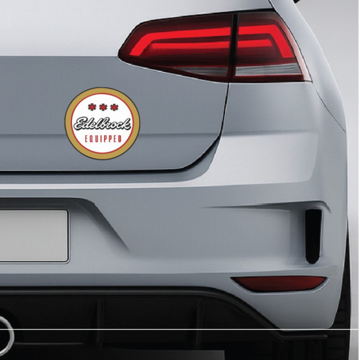 2x Edelbrock Style 2 Stickers Decals - DecalsHouse