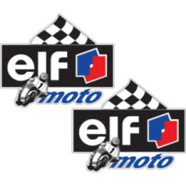 Elf Moto Stickers – Motorcycle Racing Sponsor Decals (2-Pack)